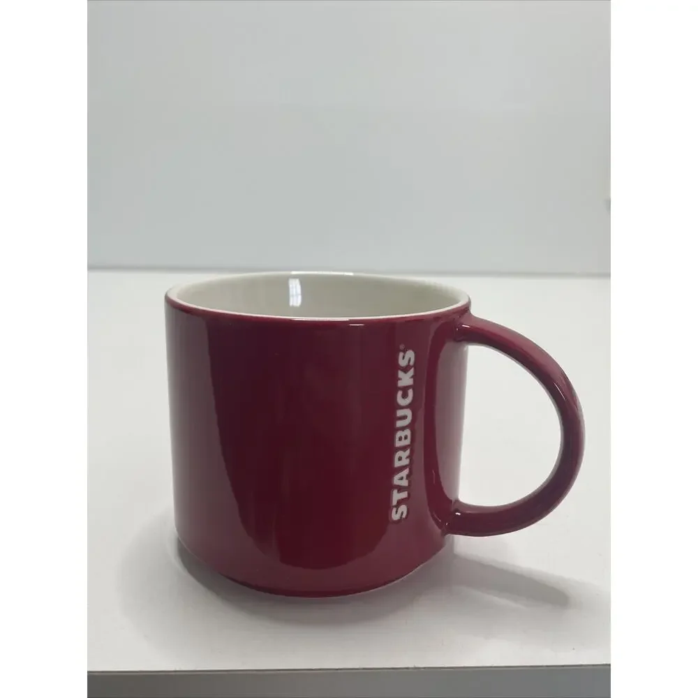 Starbucks Mug Red White Christmas Holiday Stackable 14oz Collectible 2012 Coffee